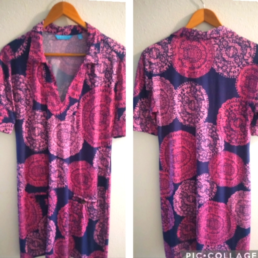 Tori Richard Hawaii Collared Resort Dress | M